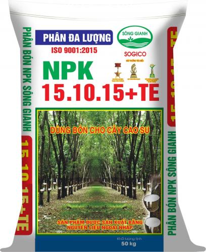PHÂN ĐA LƯỢNG NPK 15.10.15+TE - Dùng cho cây cao su 