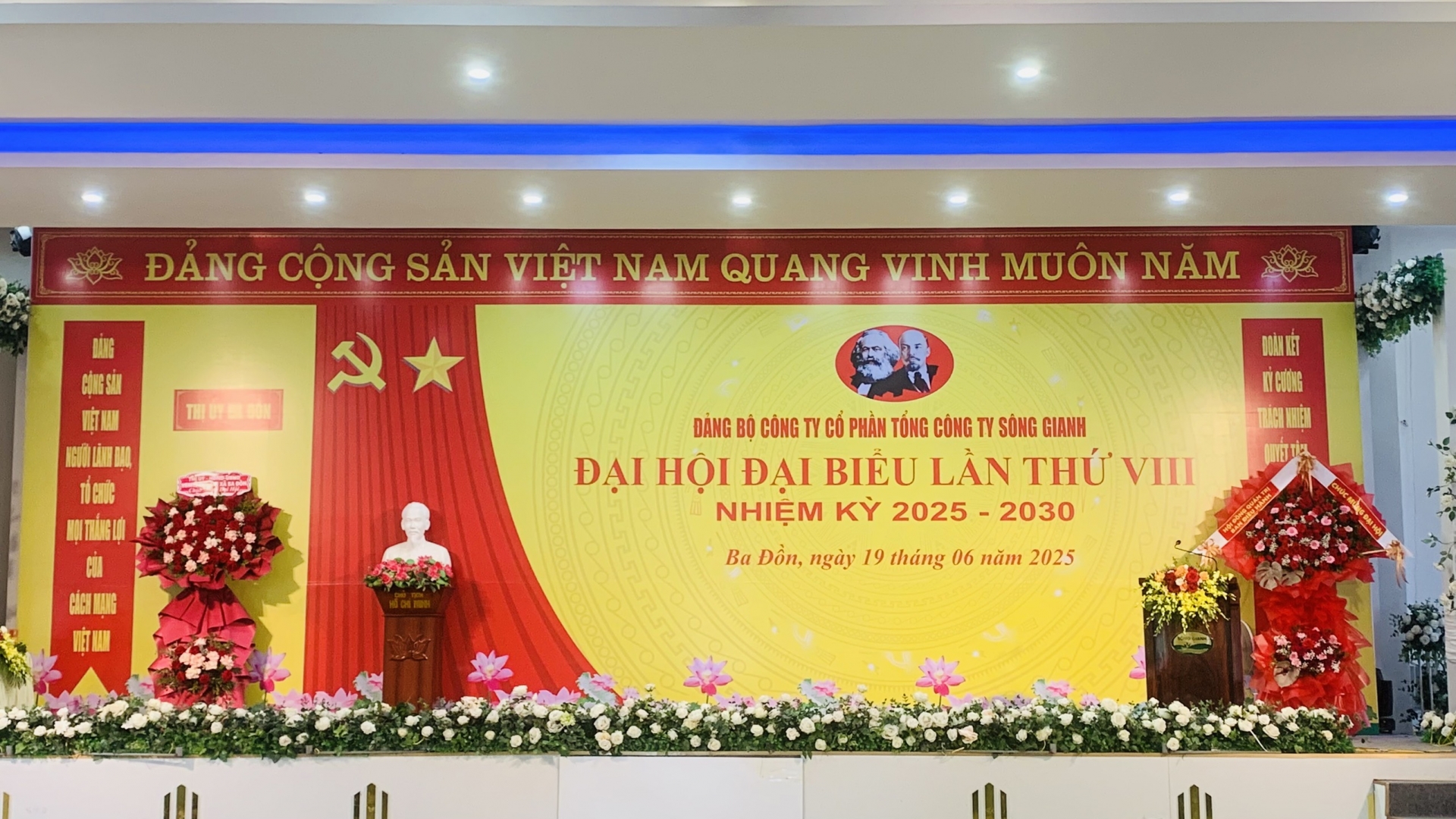 Tổng công ty Sông Gianh tổ chức thành công Đại hội đại biểu Đảng bộ Công ty cổ phần Tổng công ty Sông Gianh lần thứ VIII, nhiệm kỳ 2025 - 2030